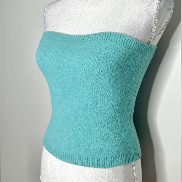 Zara Knit Fuzzy Sweater Tube Top - Picture 1 of 7